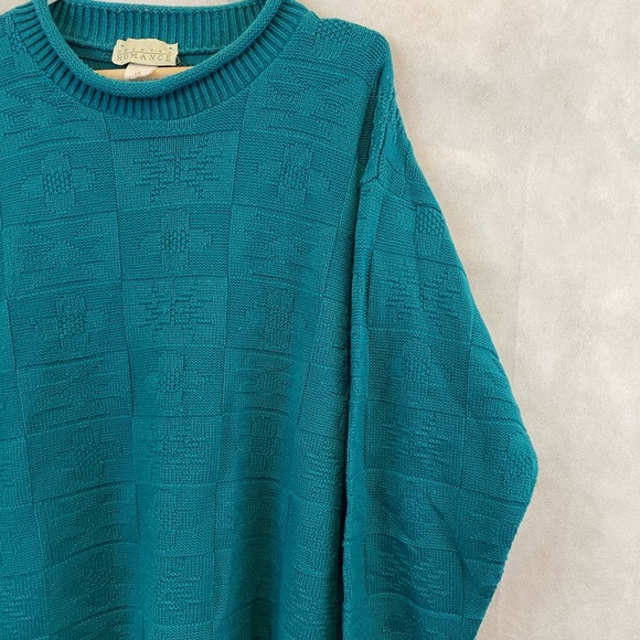 VINTAGE Country Romance | Knit Patterened Sweater Size Large - Picture 6 of 9